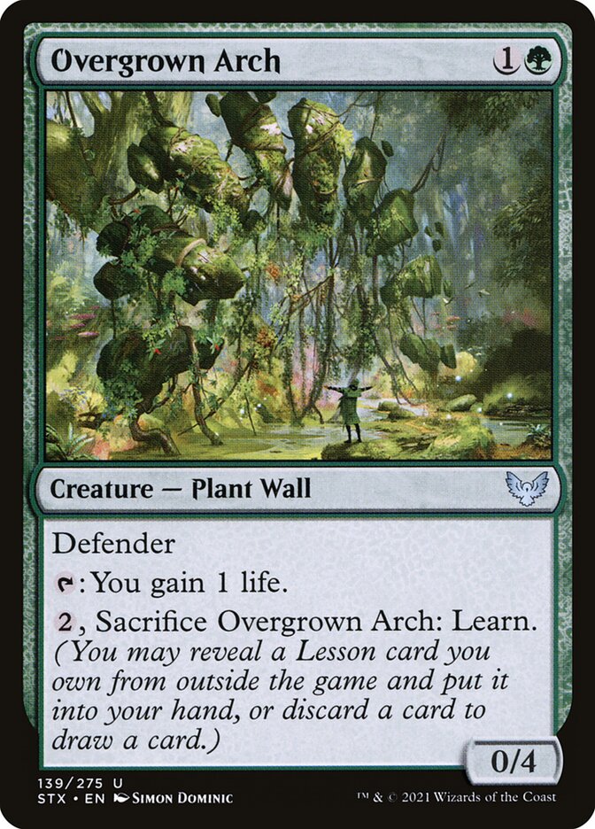 Overgrown Arch – Uncommon Magic: The Gathering card from Strixhaven: School of Mages (#139)