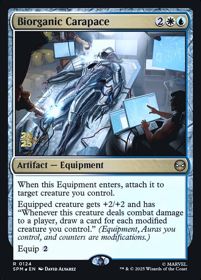 Biorganic Carapace – Rare Magic: The Gathering card from Marvel's Spider-Man Promos (#124s)