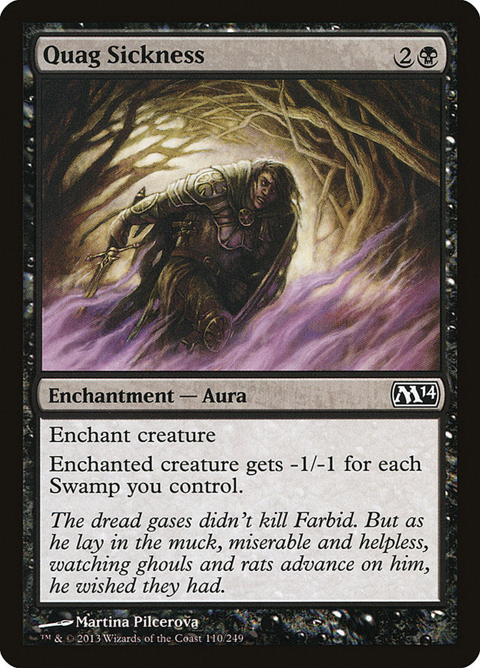 Quag Sickness – Common Magic: The Gathering card from Magic 2014 (#110)