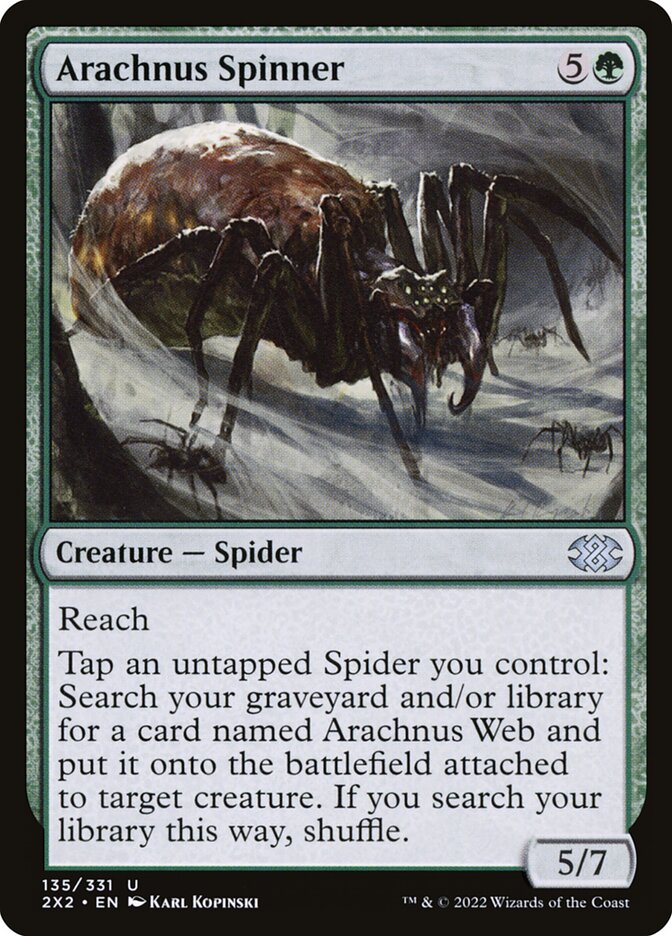 Arachnus Spinner – Uncommon Magic: The Gathering card from Double Masters 2022 (#135)