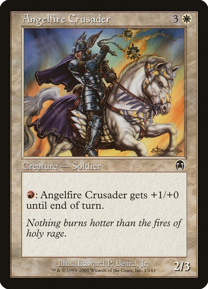 Angelfire Crusader – Common Magic: The Gathering card from Apocalypse (#1)