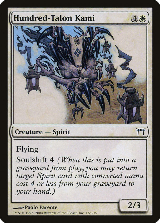 Hundred-Talon Kami – Common Magic: The Gathering card from Champions of Kamigawa (#16)