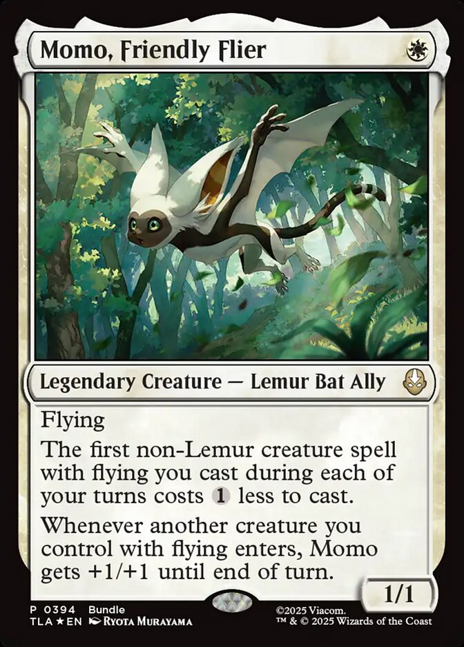 Momo, Friendly Flier – Rare Magic: The Gathering card from Avatar: The Last Airbender (#394)