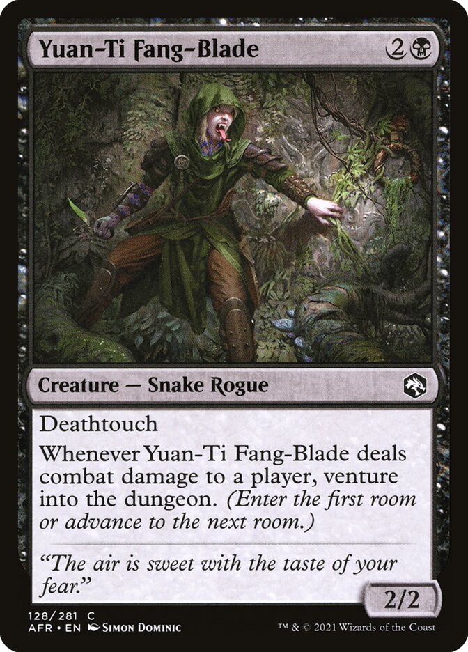 Yuan-Ti Fang-Blade – Common Magic: The Gathering card from Adventures in the Forgotten Realms (#128)
