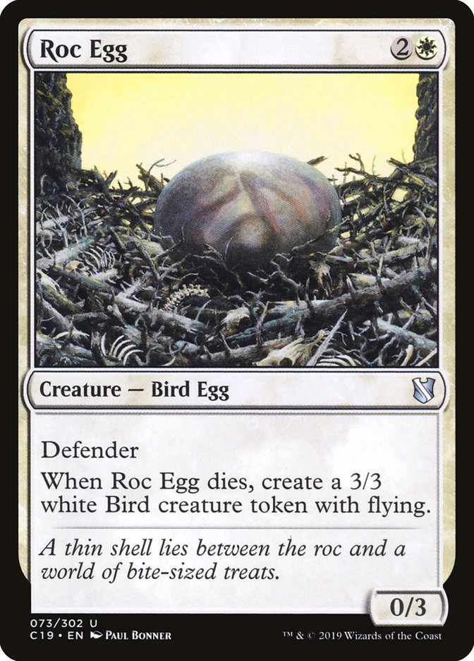 Roc Egg – Uncommon Magic: The Gathering card from Commander 2019 (#73)