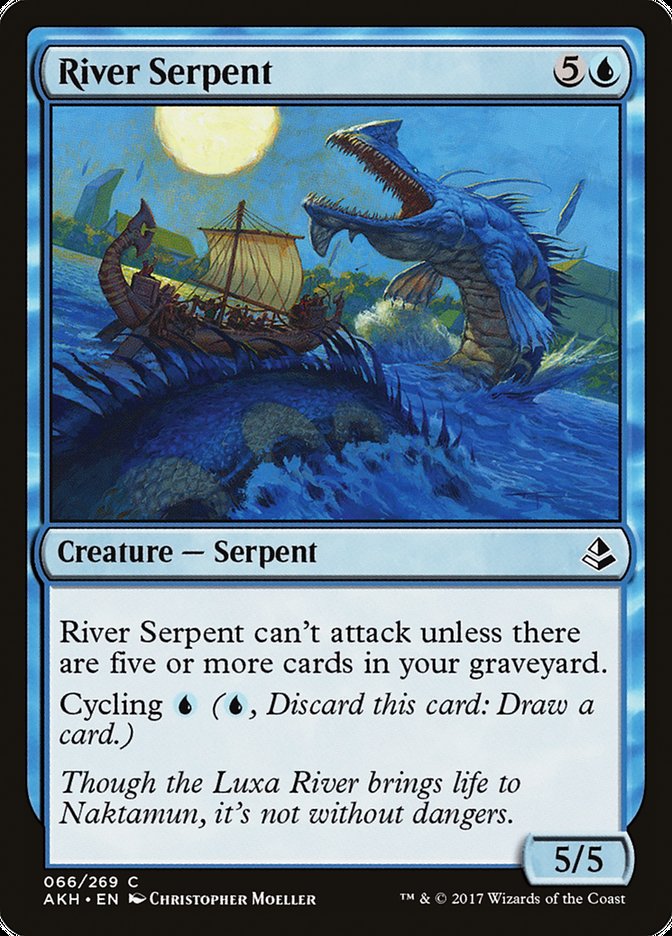 River Serpent – Common Magic: The Gathering card from Amonkhet (#66)