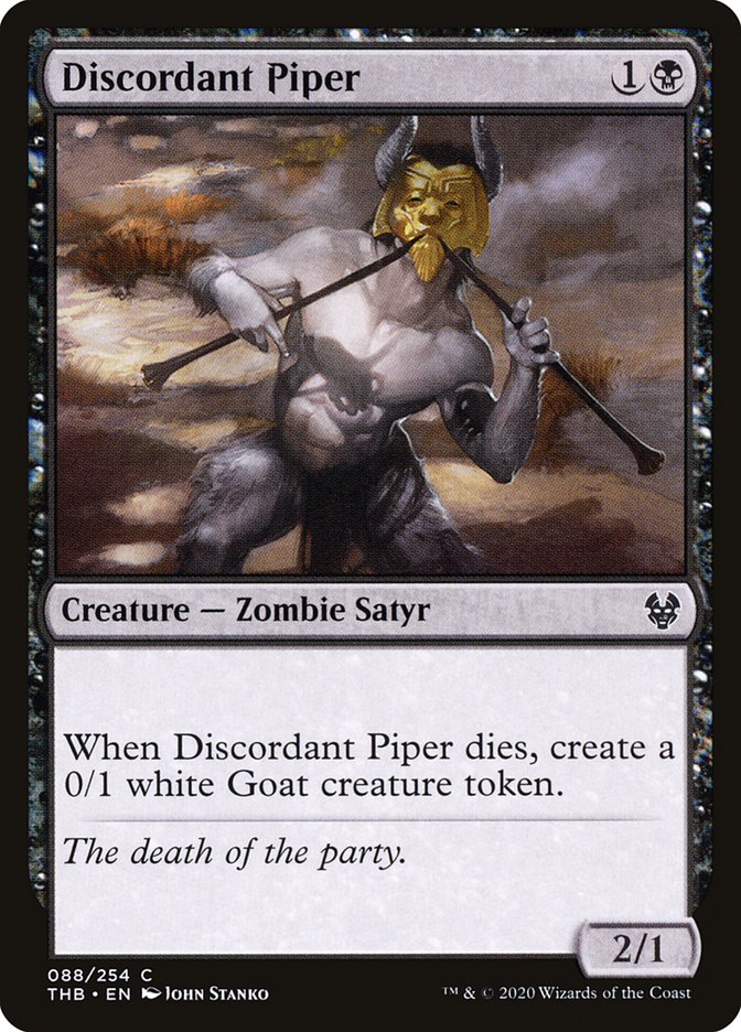 Discordant Piper – Common Magic: The Gathering card from Theros Beyond Death (#88)