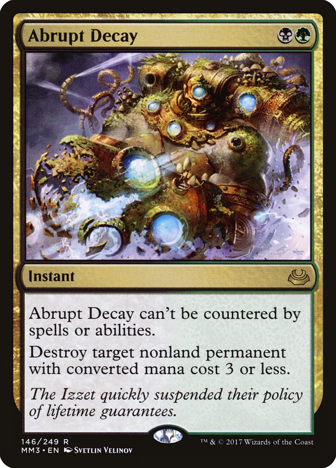 Abrupt Decay – Rare Magic: The Gathering card from Modern Masters 2017 (#146)