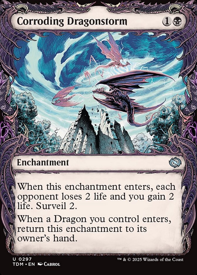 Corroding Dragonstorm – Uncommon Magic: The Gathering card from Tarkir: Dragonstorm (#297)