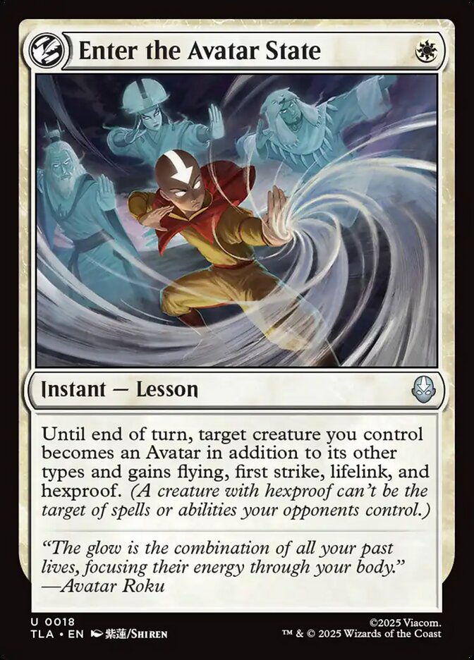 Enter the Avatar State – Uncommon Magic: The Gathering card from Avatar: The Last Airbender (#18)