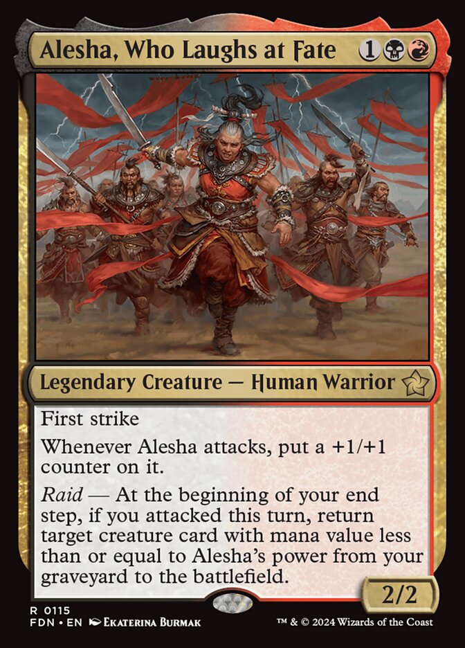 Alesha, Who Laughs at Fate – Rare Magic: The Gathering card from Foundations (#115)