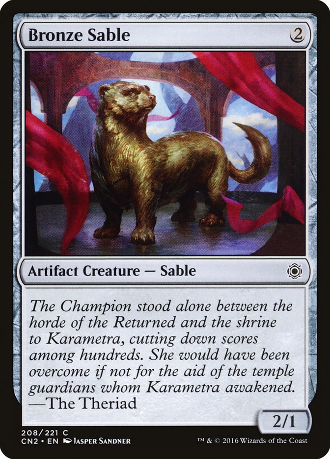 Bronze Sable – Common Magic: The Gathering card from Conspiracy: Take the Crown (#208)