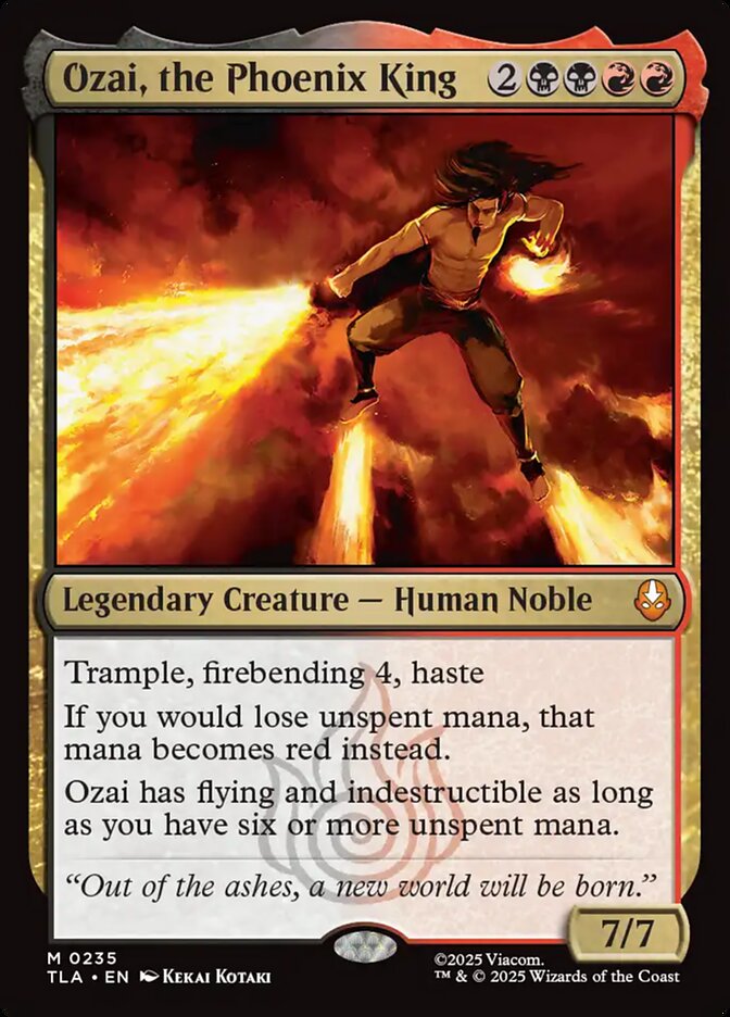 Ozai, the Phoenix King – Mythic Magic: The Gathering card from Avatar: The Last Airbender (#235)