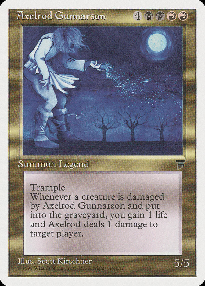 Axelrod Gunnarson – Rare Magic: The Gathering card from Chronicles (#72)