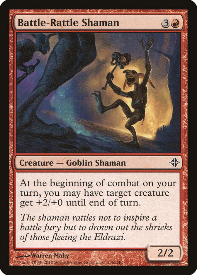 Battle-Rattle Shaman – Common Magic: The Gathering card from Rise of the Eldrazi (#136)