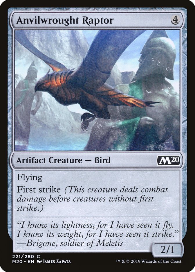 Anvilwrought Raptor – Common Magic: The Gathering card from Core Set 2020 (#221)