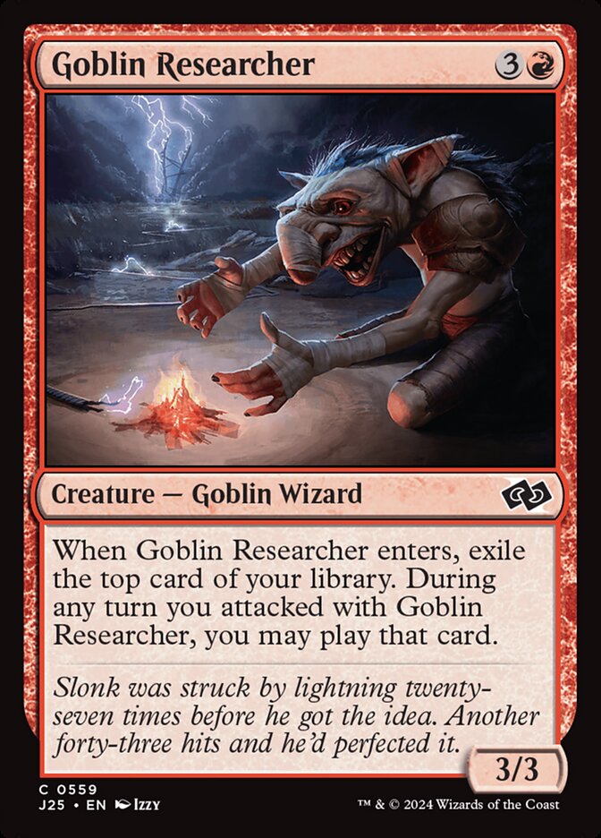 Goblin Researcher – Common Magic: The Gathering card from Foundations Jumpstart (#559)