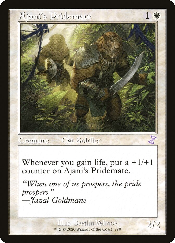 Ajani's Pridemate – Special Magic: The Gathering card from Time Spiral Remastered (#290)