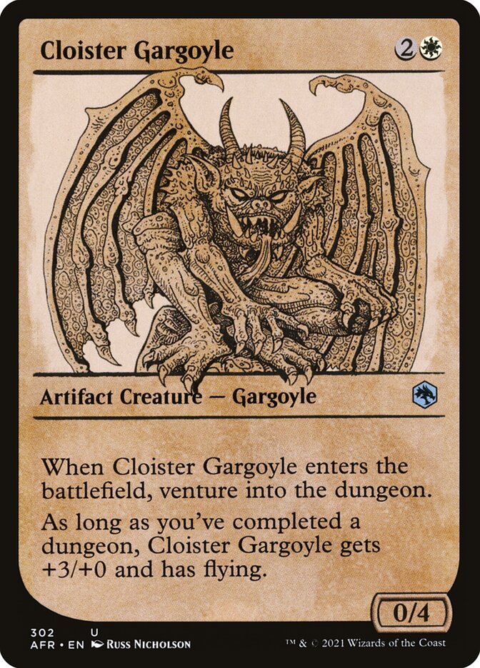 Cloister Gargoyle – Uncommon Magic: The Gathering card from Adventures in the Forgotten Realms (#302)
