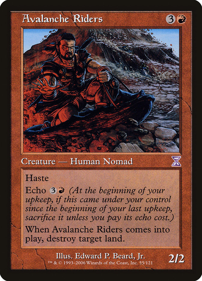 Avalanche Riders – Special Magic: The Gathering card from Time Spiral Timeshifted (#55)