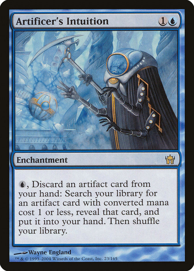 Artificer's Intuition – Rare Magic: The Gathering card from Fifth Dawn (#23)