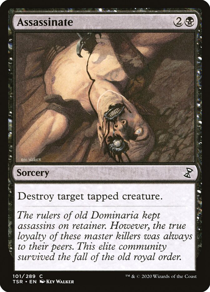 Assassinate – Common Magic: The Gathering card from Time Spiral Remastered (#101)