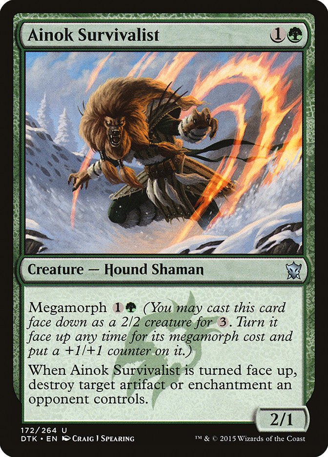 Ainok Survivalist – Uncommon Magic: The Gathering card from Dragons of Tarkir (#172)