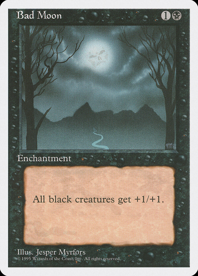 Bad Moon – Rare Magic: The Gathering card from Fourth Edition (#120)