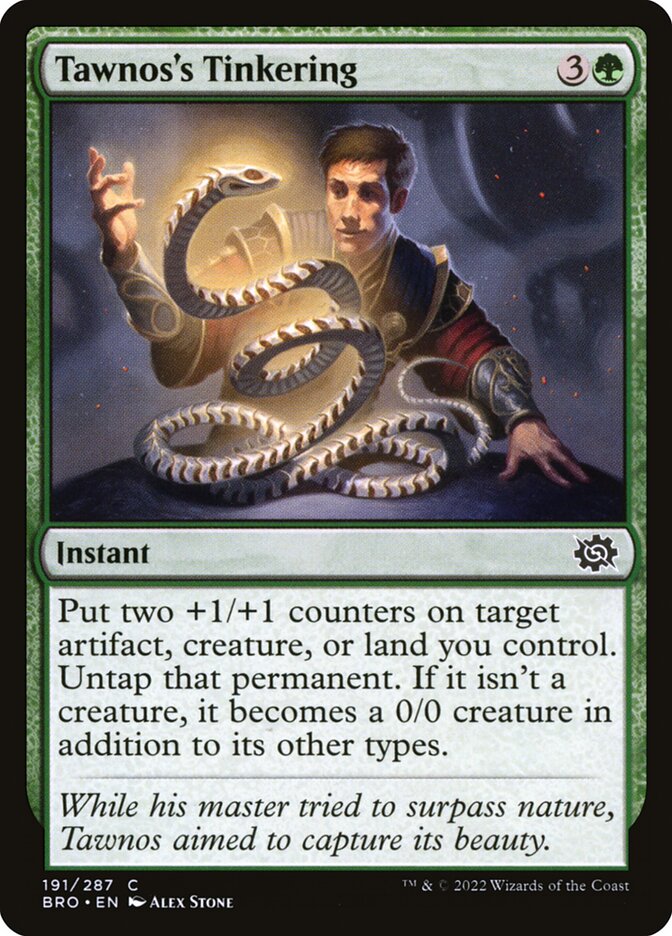 Tawnos's Tinkering – Common Magic: The Gathering card from The Brothers' War (#191)
