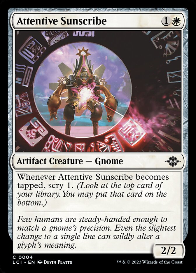 Attentive Sunscribe – Common Magic: The Gathering card from The Lost Caverns of Ixalan (#4)