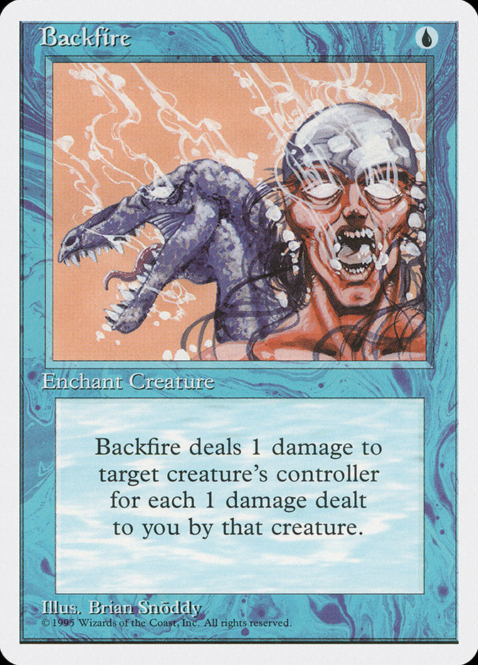 Backfire – Uncommon Magic: The Gathering card from Fourth Edition (#62)