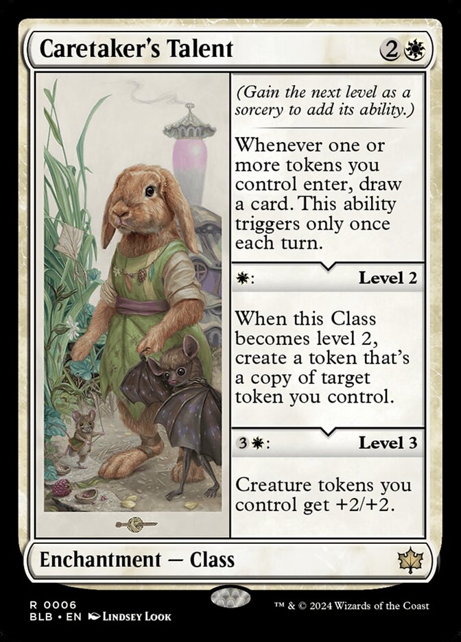 Caretaker's Talent – Rare Magic: The Gathering card from Bloomburrow (#6)