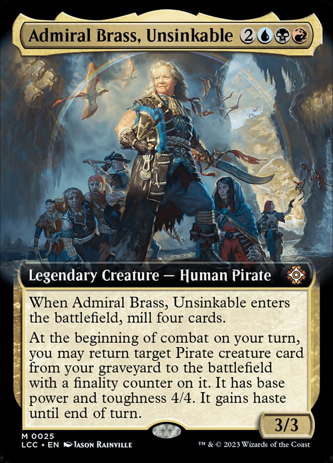 Admiral Brass, Unsinkable – Mythic Magic: The Gathering card from The Lost Caverns of Ixalan Commander (#25)