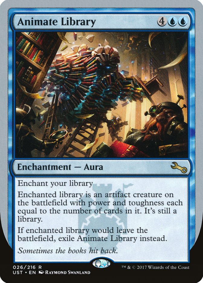 Animate Library – Rare Magic: The Gathering card from Unstable (#26)