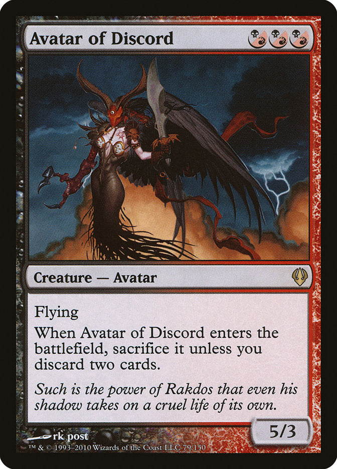 Avatar of Discord – Rare Magic: The Gathering card from Archenemy (#79)