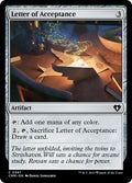 Letter of Acceptance – Common Magic: The Gathering card from Commander Masters (#397)