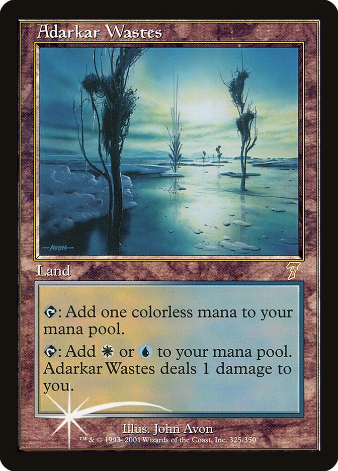 Adarkar Wastes – Rare Magic: The Gathering card from Seventh Edition (#325★)