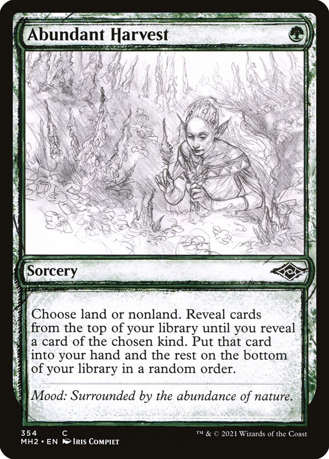 Abundant Harvest – Common Magic: The Gathering card from Modern Horizons 2 (#354)