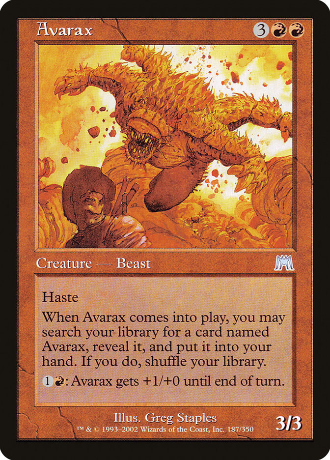 Avarax – Uncommon Magic: The Gathering card from Onslaught (#187)