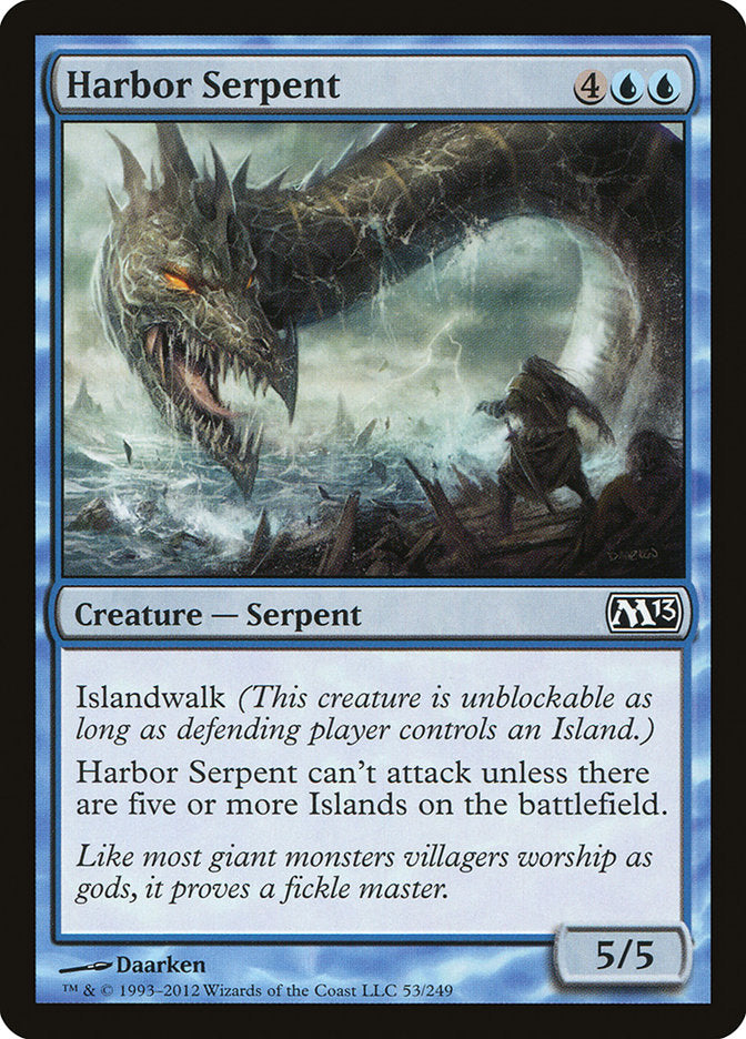 Harbor Serpent – Common Magic: The Gathering card from Magic 2013 (#53)