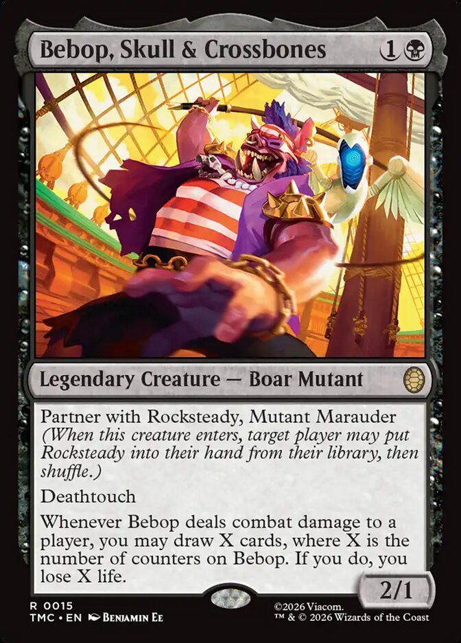 Bebop, Skull & Crossbones – Rare Magic: The Gathering card from Teenage Mutant Ninja Turtles Eternal (#15)