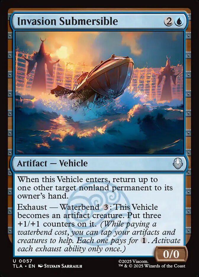 Invasion Submersible – Uncommon Magic: The Gathering card from Avatar: The Last Airbender (#57)