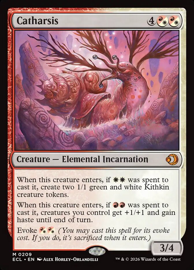 Catharsis – Mythic Magic: The Gathering card from Lorwyn Eclipsed (#209)
