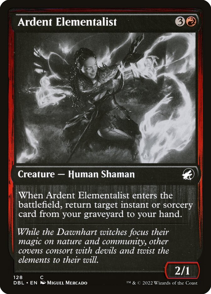 Ardent Elementalist – Common Magic: The Gathering card from Innistrad: Double Feature (#128)