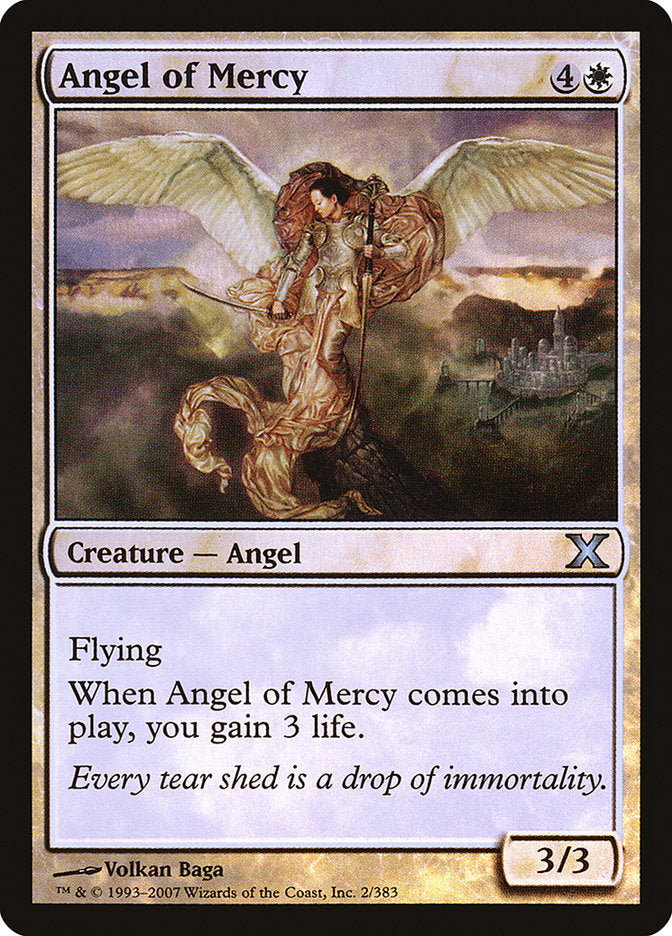Angel of Mercy – Uncommon Magic: The Gathering card from Tenth Edition (#2★)