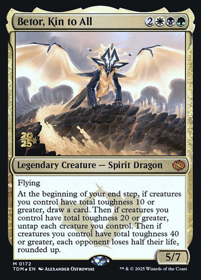 Betor, Kin to All – Mythic Magic: The Gathering card from Tarkir: Dragonstorm Promos (#172s)