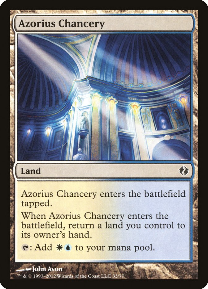 Azorius Chancery – Common Magic: The Gathering card from Duel Decks: Venser vs. Koth (#33)