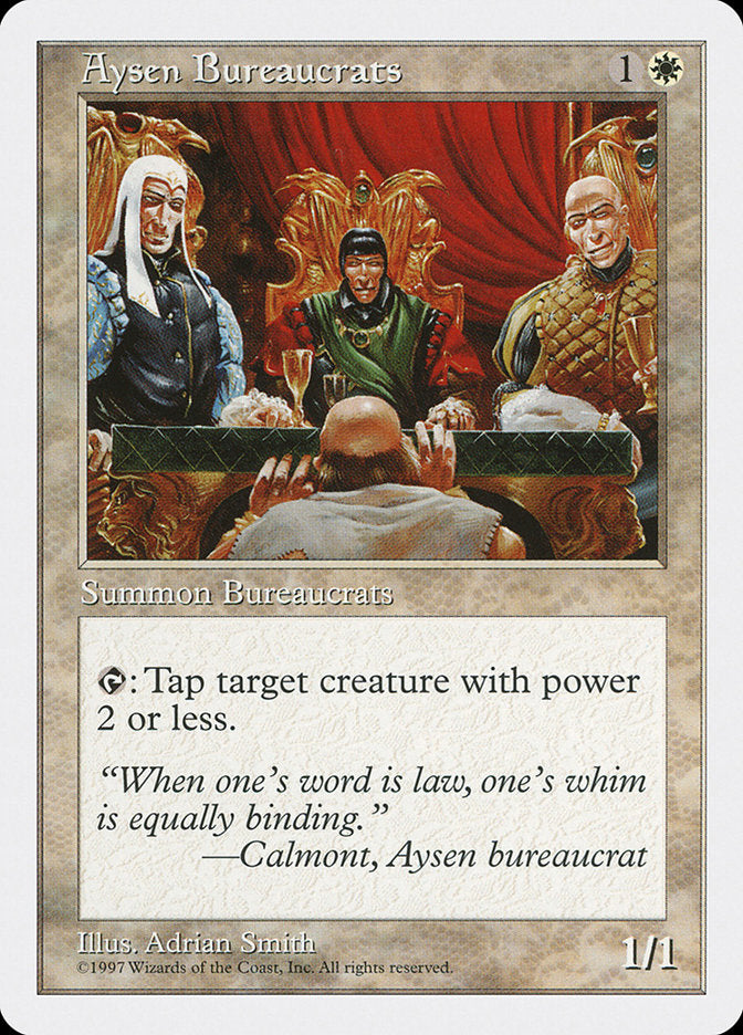 Aysen Bureaucrats – Common Magic: The Gathering card from Fifth Edition (#9)