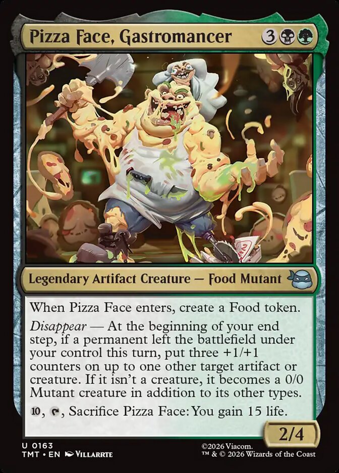 Pizza Face, Gastromancer – Uncommon Magic: The Gathering card from Teenage Mutant Ninja Turtles (#163)