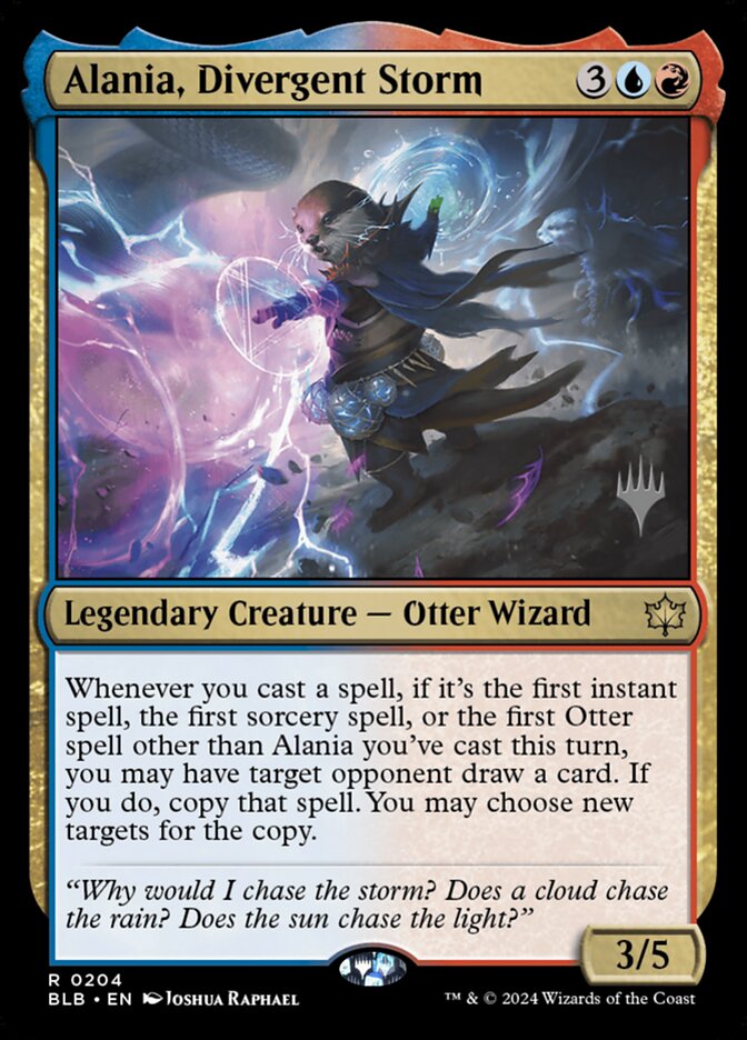 Alania, Divergent Storm – Rare Magic: The Gathering card from Bloomburrow Promos (#204p)